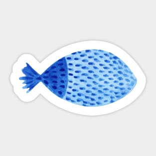 blue fish Sticker